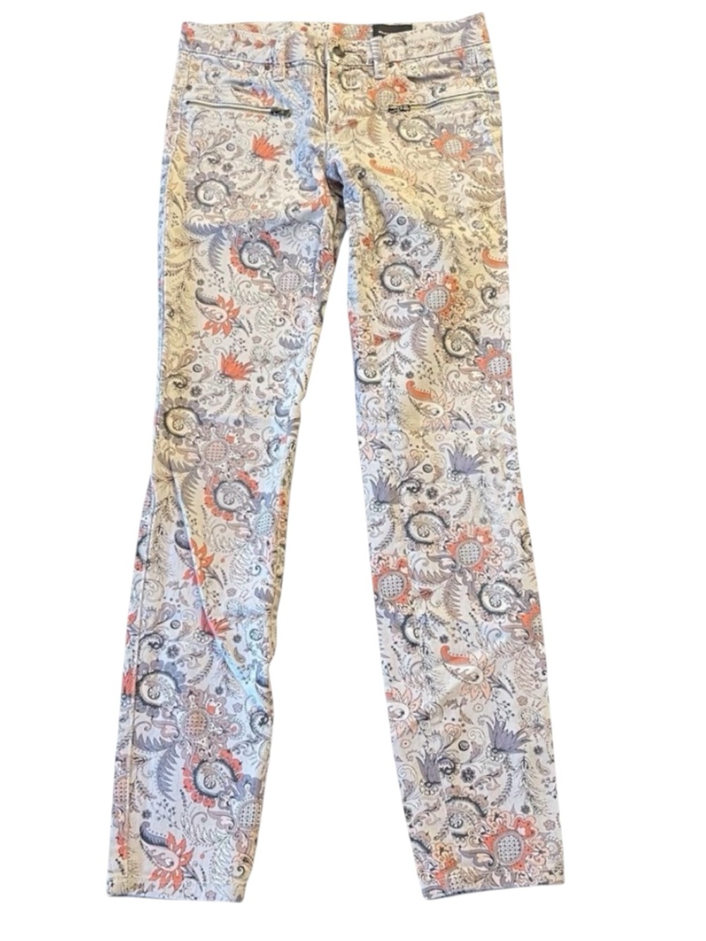 Club Monaco Taupe/Coral/Peach Skinny Low Rise Jeans (2)
